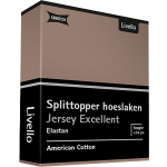 Livello Hoeslaken Splittopper Jersey Excellent Brown 180 X 200 Cm - Bruin