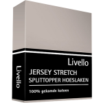 Livello Hoeslaken Splittopper Jersey Stone 160 X 210 Cm - Beige