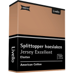 Livello Hoeslaken Splittopper Jersey Excellent Caramel 140 X 200 Cm - Bruin