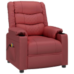 Vidaxl Fauteuil Verstelbaar Kunstleer Wijn - Rood