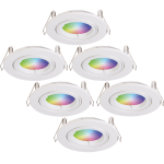 HOFTRONIC 6x Dublin Smart Inbouwspots RGBWW IP20 Wit