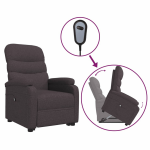 Vidaxl Sta-op-stoel Verstelbaar Stof Donker - Bruin