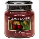 Village Candle - Black Cherry - Mini Candle - 25 Branduren - Rood