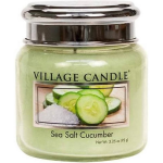 Village Candle Geurkaars Sea Salt Cucumber 7 Cm Wax Licht - Groen
