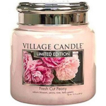 Village Candle Medium Jar Fresh Cut Peony - Roze