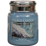 Village Candle - Sea Salt Surf - Medium Candle - 105 Branduren - Blauw