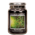 Village Candle Kaars Black Bamboo 10 X 15 Cm Wax - Zwart