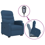 Vidaxl Sta-op-stoel Verstelbaar Stof - Blauw