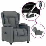 Vidaxl Fauteuil Verstelbaar Elektrisch Kunstleer - Grijs