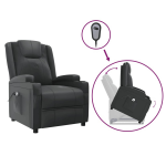 Vidaxl Sta-op-stoel Verstelbaar Kunstleer - Zwart