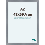 Your Decoration Como Mdf Fotolijst 42x59,4cm A2 Aluminium Geborsteld - Grijs