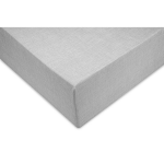Zo Home Lino Hoeslaken Katoen Linnen Look 35cm Hoek - Dove Grey 160x200cm - Grijs