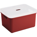 Sunware Opbergbox/mand 32 Liter Kunststof Met Transparante Deksel - Opbergbox - Rood