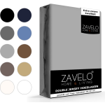 Slaaptextiel Zavelo Double Jersey Hoeslaken-1-persoons (90x200 Cm) - Grijs