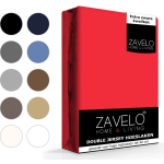 Slaaptextiel Zavelo Double Jersey Hoeslaken-lits-jumeaux (160x200 Cm) - Rood