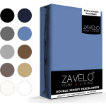 Slaaptextiel Zavelo Double Jersey Hoeslaken-lits-jumeaux (180x220 Cm) - Blauw