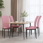 Vidaxl Eetkamerstoelen 4 St Fluweel - Roze