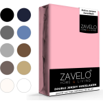 Slaaptextiel Zavelo Double Jersey Hoeslaken-lits-jumeaux (160x200 Cm) - Roze
