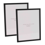 Home & Styling 2x Stuks Kunststof Fotolijsten Geschikt Voor Een Foto Van 30 X 40 Cm - Fotolijsten - Zwart