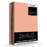 Slaaptextiel Zavelo Double Jersey Hoeslaken Perzik-lits-jumeaux (160x200 Cm) - Roze