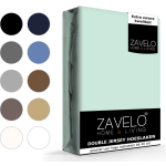 Slaaptextiel Zavelo Double Jersey Hoeslaken Pastel-lits-jumeaux (180x200 Cm) - Blauw