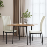 Vidaxl Eetkamerstoelen 2 St Fluweel Crèmekleurig