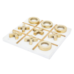 Casa Di Elturo Deco Object Marble Tic Tac Toe - Goud/wit