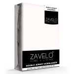 Slaaptextiel Zavelo Double Jersey Hoeslaken Creme-lits-jumeaux (160x200 Cm) - Beige