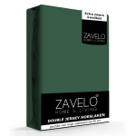 Slaaptextiel Zavelo Double Jersey Hoeslaken-lits-jumeaux (160x200 Cm) - Groen