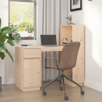 Vidaxl Bureau 110x53x117 Cm Massief Grenenhout - Bruin