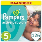 Pampers Active Baby Dry Luiers - Maat 5 - 11 Tot 16kg - 126 - Maandbox