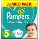 Pampers Active Baby Dry - Maat 5 (11-16kg) - 168 Luiers - Maandbox