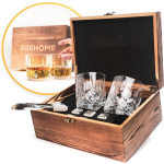 2behome Whiskey Set Met 2 Whiskey Glazen En 6 Whiskey Stones - Whiskeyglazen - Whisky