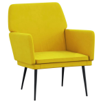 Vidaxl Fauteuil 62x79x79 Cm Fluweel - Geel