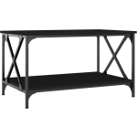 Vidaxl Salontafel 80x50x45 Cm Bewerkt Hout En Ijzer - Negro