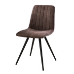 Giga Meubel Gm Eetkamerstoel Velvet Taupe - Zwart Metalen Onderstel