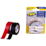 HPX PVC isolatietape | Zwart | + Rood | 19mm x 10m - IT1910