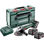 Metabo Accu-haakse slijper |W 18 L 9-125 quick set| 18V | 3X4AH LI-POWER | l 165 L