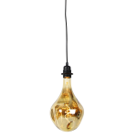 QAZQA Hanglamp dimbaar incl. LED amber dimbaar - Cava Luxe - Zwart