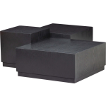 Woood Exclusive Pim Bijzettafels - Hout Set van 3 - Zwart