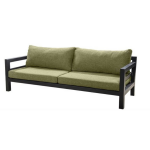 Midori Sofa 3 Seater Alu Black/emerald Green - Groen