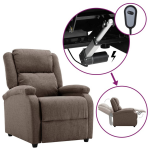 Vidaxl Fauteuil Verstelbaar Elektrisch Stof Taupe