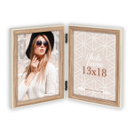 Zep - Houten Fotolijst Duo Kriss 2q In Wit Met Voor 2x 15x20 - Ek2268 - Bruin