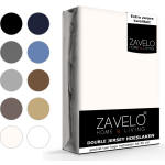 Slaaptextiel Zavelo Double Jersey Hoeslaken Creme-lits-jumeaux (200x220 Cm) - Beige