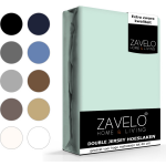 Slaaptextiel Zavelo Double Jersey Hoeslaken Pastel-lits-jumeaux (180x220 Cm) - Blauw
