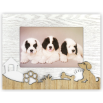 Zep - Houten Fotolijst Hond Balto In Wit Met Voor 1 Foto 10x15 - Zx964 - Bruin