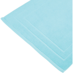 Badkamerkleed/badmat Voor Op De Vloer Aqua 50 X 70 Cm - Badmatjes - Blauw