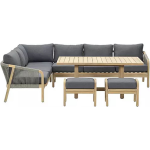 Garden Impressions Alora Lounge Dining Set 5-delig Links - Donker Grijs - Bruin