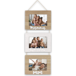 Zep - Triple Houten Fotolijst Famiglia/wit Voor 3 Foto&apos;s 10x15 - T347hi - Bruin