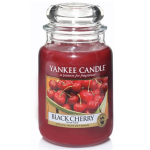 Yankee Candle - Black Cherry Geurkaars - Large Jar - Tot 150 Branduren - Rood